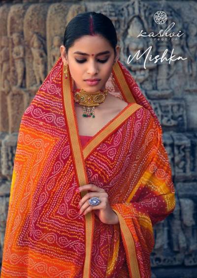 Mishka By Kashvi Fancy Chiffon Regular Wear Saree Collection